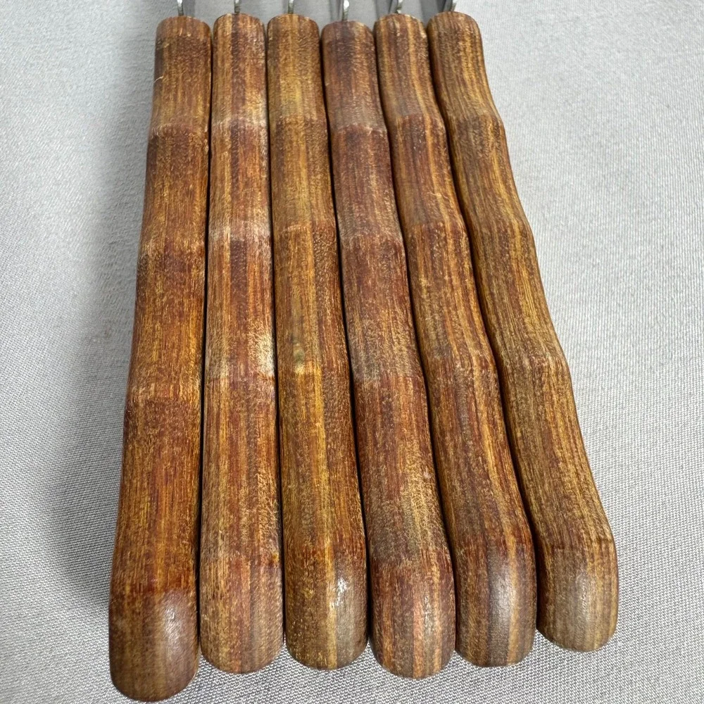 Vintage Imperial Veri-Veri-Sharp Steak Knives Set of 6 MCM 1978 Stainless USA